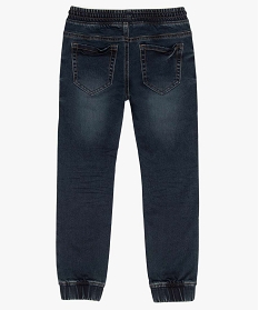 jogger garcon facon jean a taille elastiquee bleu jeans9714801_2