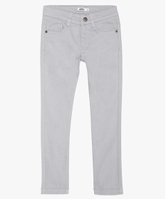 pantalon garcon 5 poches twill stretch gris pantalons9715501_1