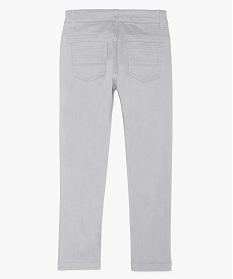 pantalon garcon 5 poches twill stretch gris pantalons9715501_3