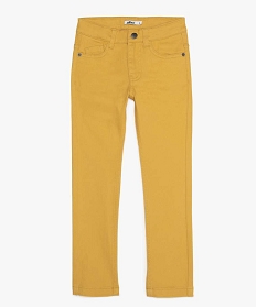 pantalon garcon 5 poches twill stretch jaune pantalons9715601_1