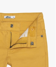 pantalon garcon 5 poches twill stretch jaune pantalons9715601_2