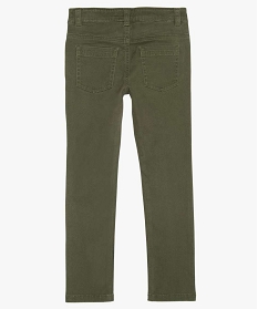 pantalon garcon coupe skinny en toile extensible vert pantalons9716001_3