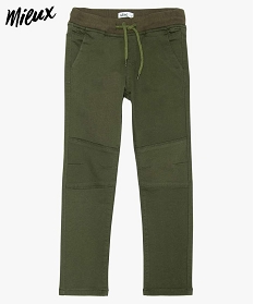 pantalon garcon en toile ultra resistante vert9716601_1