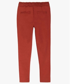 pantalon garcon en toile a taille elastiquee avec coton bio brun pantalons9717101_2