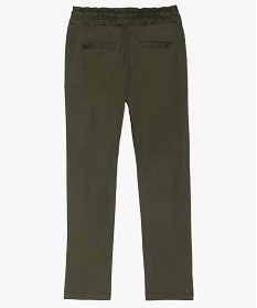 pantalon garcon en toile a taille elastiquee avec coton bio vert pantalons9717201_2