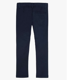 pantalon garcon chino en coton stretch a taille reglable bleu pantalons9717301_4