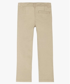pantalon garcon chino en coton stretch a taille reglable beige pantalons9717401_3