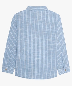 chemise garcon a rayures en coton bleu9721201_2