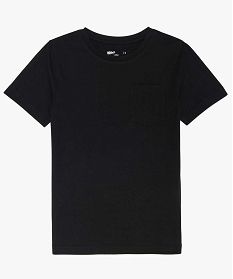 tee-shirt garcon uni a manches courtes en coton bio noir9725201_1