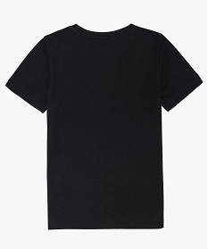 tee-shirt garcon uni a manches courtes en coton bio noir9725201_2