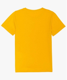 tee-shirt garcon uni a manches courtes en coton bio jaune9725501_2