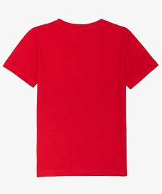 tee-shirt garcon uni a manches courtes en coton bio rouge9725601_2