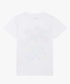 tee-shirt garcon en coton bio avec motif colore blanc9727501_2