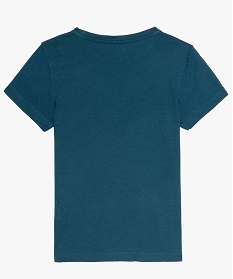 tee-shirt garcon en coton bio avec motif colore bleu9727901_2