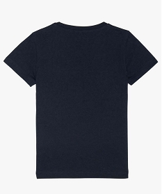 tee-shirt garcon imprime contenant du coton bio bleu9729201_2