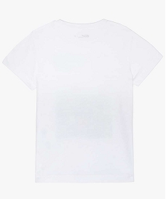 tee-shirt garcon a motifs estival contenant du coton bio blanc tee-shirts9729301_2
