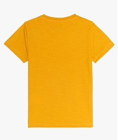 tee-shirt garcon avec motif animalier contenant du coton bio jaune9729901_4