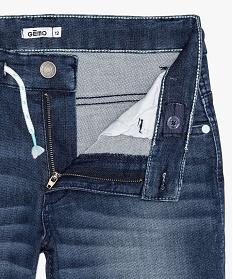 bermuda garcon en jean extensible avec ceinture cordon bleu9736601_2