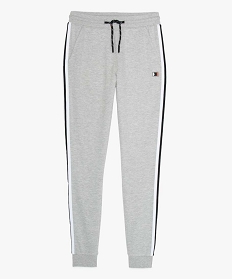 pantalon de jogging garcon avec bandes bicolores gris pantalons9739201_1