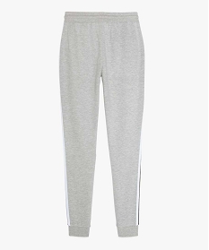 pantalon de jogging garcon avec bandes bicolores gris pantalons9739201_2