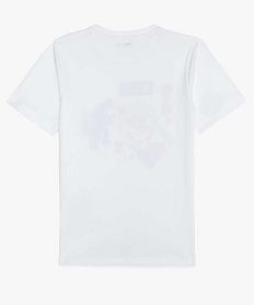 tee-shirt garcon a manches courtes avec imprime devant blanc tee-shirts9743701_2