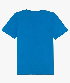 tee-shirt garcon a manches courtes avec imprime devant bleu tee-shirts9743801_2