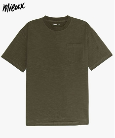 tee-shirt garcon avec poche poitrine contenant du coton bio vert tee-shirts9744101_1