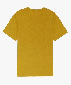 tee-shirt garcon avec motif sur lavant contenant du coton bio jaune tee-shirts9744301_2