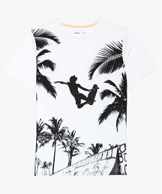 tee-shirt garcon a grand imprime sur lavant blanc tee-shirts9746301_1