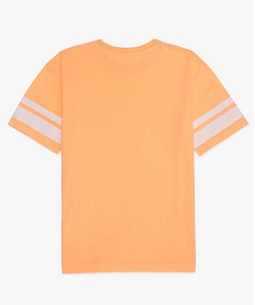 tee-shirt garcon fluo a manches courtes orange9746701_2