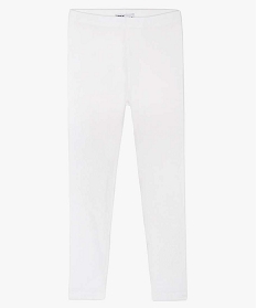 legging fille uni contenant du coton biologique blanc leggings9748801_1