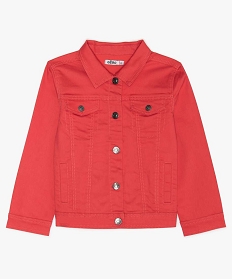 veste fille coupe courte avec fermeture pressions rose blousons et vestes9756001_1
