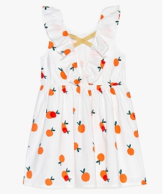 robe fille en coton avec volants et dos decollete multicolore9758901_4