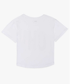 tee-shirt fille avec broderie en sequins reversibles blanc tee-shirts9762801_2