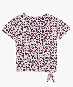 tee-shirt fille avec motifs et noud dans le bas rose9763701_2