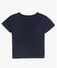 tee-shirt fille coupe large a imprime fantaisie bleu9764001_2