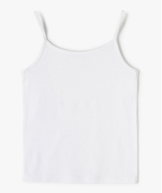 debardeur a fines bretelles fille blanc standard debardeurs9768601_3
