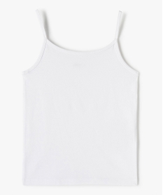 debardeur a fines bretelles fille blanc standard debardeurs9768601_4