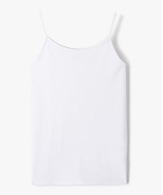 debardeur a fines bretelles en coton stretch fille blanc standard debardeurs9787501_4
