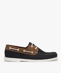 chaussures bateau homme bicolores dessus cuir bleu mocassins et chaussures bateaux9807201_1