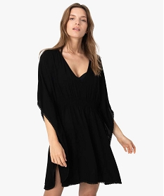 robe de plage femme avec dos en dentelle noir vetements de plage9815401_2