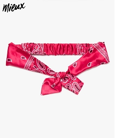 bandeau fille look bandana satine en polyester recycle rose autres accessoires fille9819401_1