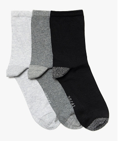 chaussettes femme details pailletes (lot de 3 paires) noir chaussettes9825801_2