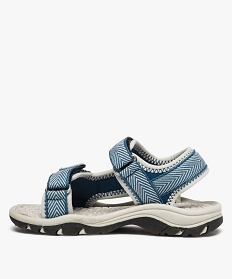 sandales garcon tout terrain bicolores a scratch bleu sandales et nu-pieds9827301_3