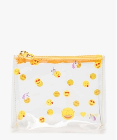 pochette fille transparente imprime - emoji jaune sacs bandouliere9830301_1