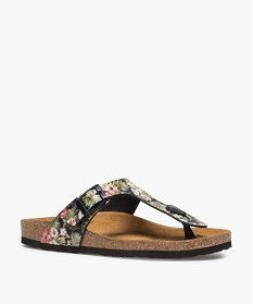 sandales femme a entre-doigts imprimees de fleurs bleu9843901_2