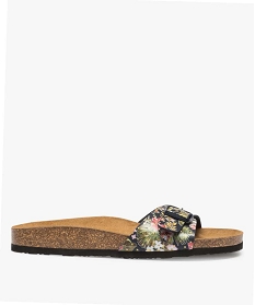 mules femme a talon plat et bride ajustable bleu sandales plates et nu-pieds9844101_1
