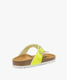 sandales femme fluo a entre-doigt et semelle bicolore jaune sandales plates et nu-pieds9845101_4