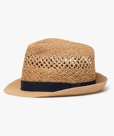 chapeau de paille homme forme panama brun9848601_1