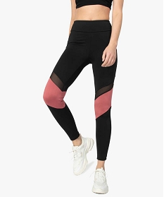 legging de sport femme bicolore noir leggings et jeggings9850501_1